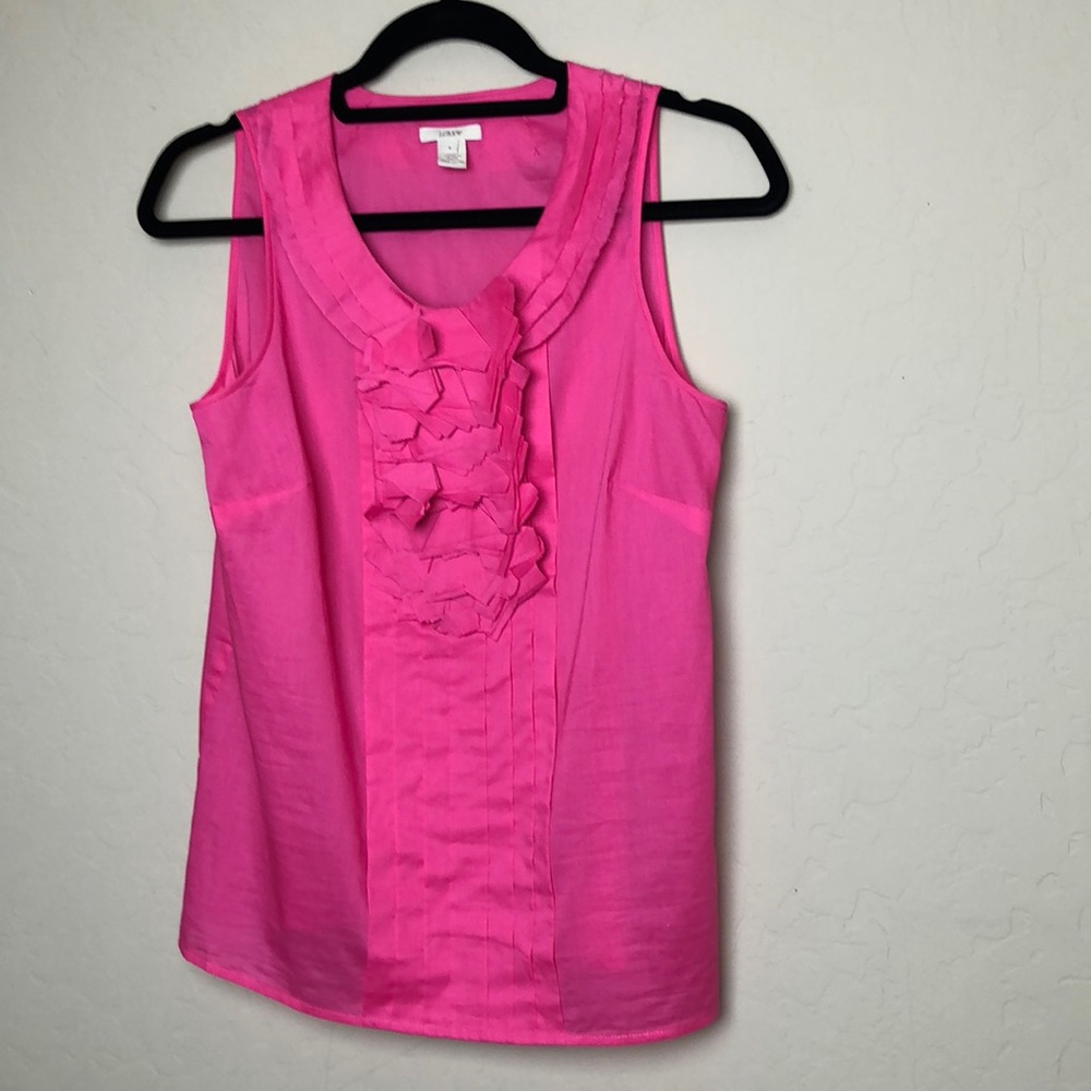 J.Crew cotton ruffle trim top